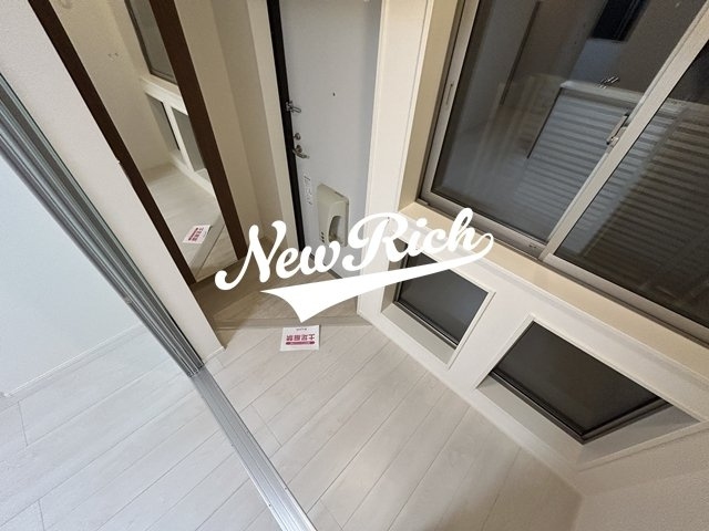 高崎市菅谷町のアパートのバルコニー