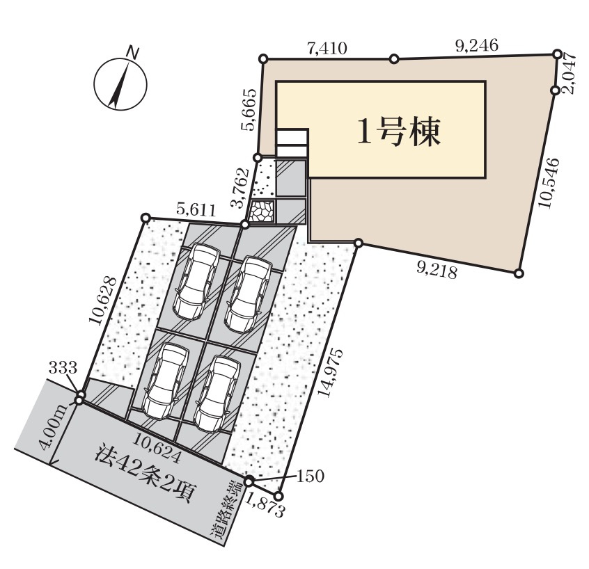 [新築住宅] 熊谷市上之 第7 全1棟の区画図