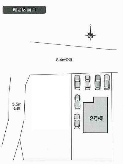 吉岡町大久保　築浅中古住宅の区画図