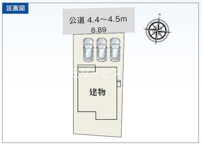 【区画図】 | 磐田市掛塚 3期 新築一戸建て | 区画図です