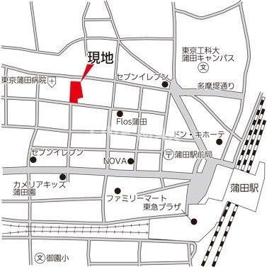 【地図】クロスレジデンス蒲田Ⅱ