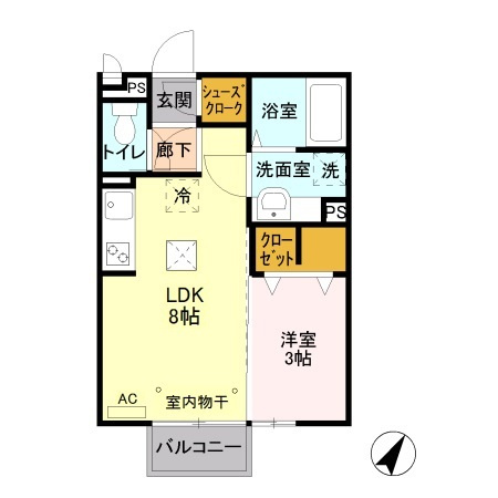 モアクレストＦ　Ⅲの間取り