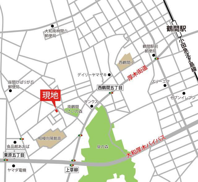 テラスハイムB棟の地図