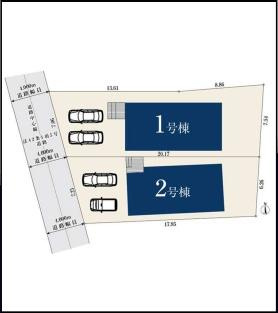 横浜市青葉区荏田町の新築一戸建の区画図|限定2棟の販売です！
お気軽にお問合せ下さい！