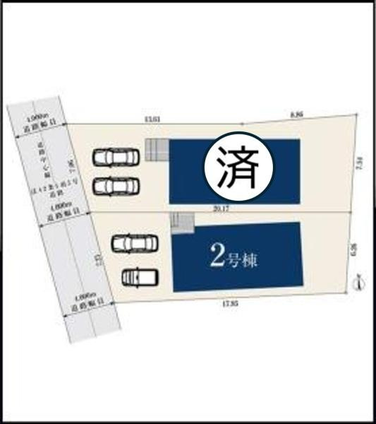横浜市青葉区荏田町の新築一戸建の区画図|限定2棟の販売です！
お気軽にお問合せ下さい！