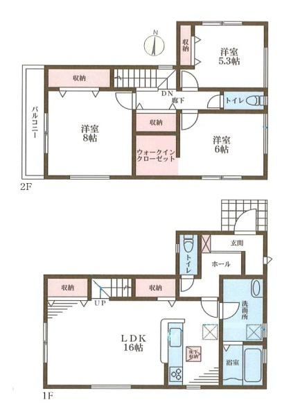 リーブルガーデン服部 ３号棟 ／新築一戸建の間取り