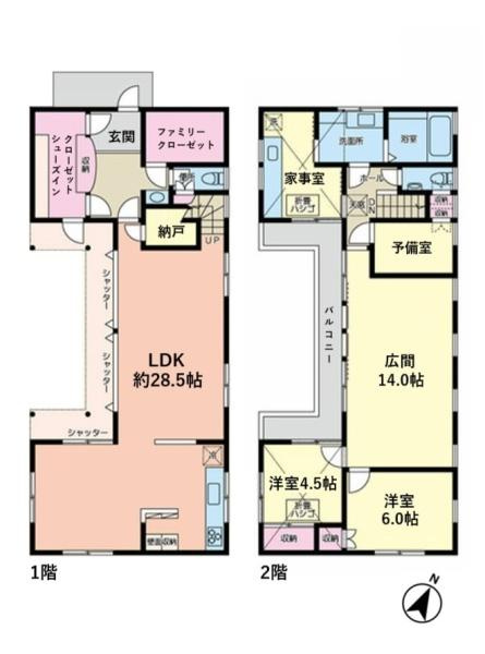 横浜市金沢区柳町の中古一戸建の間取り