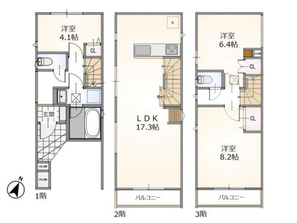 横浜市戸塚区平戸５丁目の中古一戸建の間取り