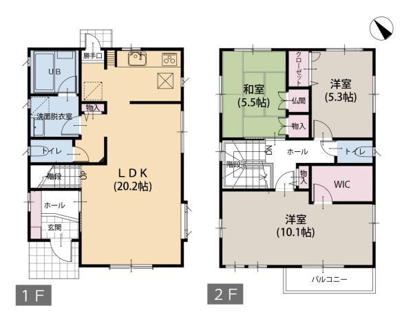藤沢市宮原の中古一戸建の間取り