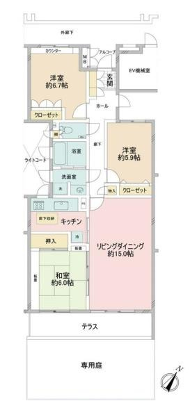 パストラルハイム湘南太平台２の間取り