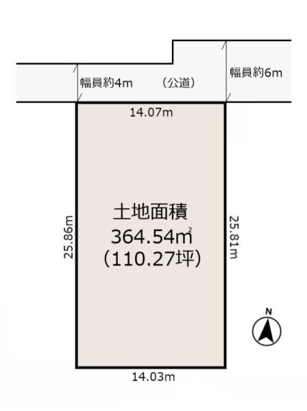 横浜市港北区篠原台町の売地の土地図