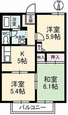 【間取り】 | メゾンドグレープＣ