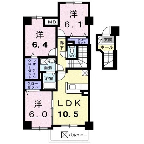 ＥＣＲＵ（エクリュ）の間取り