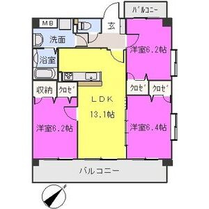 【間取り】 | ジュネス 高取