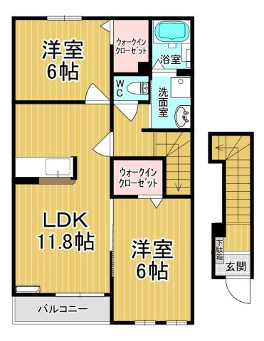 【間取り】 | コンフォートＤ | ファミリーさん向けのお部屋です♪