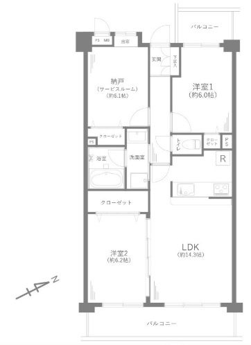 【間取り】 | ライオンズガーデン大泉学園第２