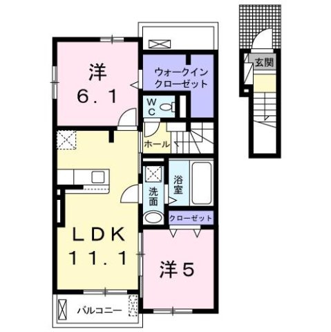 エアリー・ラブⅡ　Ａの間取り