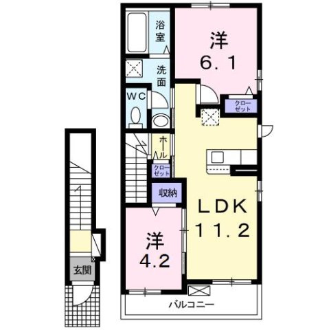 アクラス岸和田の間取り