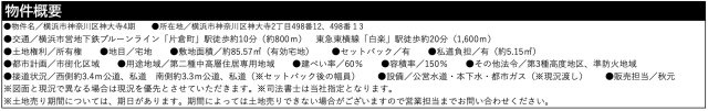 横浜市神奈川区神大寺２丁目の売地|仲介手数料無料！お問合せ下さい/080-7058-7312 