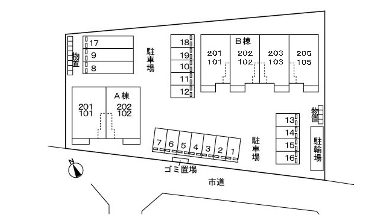 リューナ　Ｂの区画図