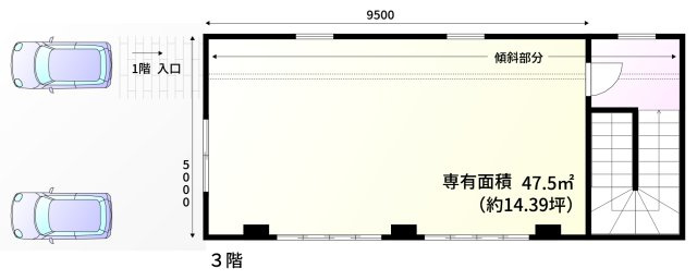 奥戸１丁目倉庫・事務所の間取り