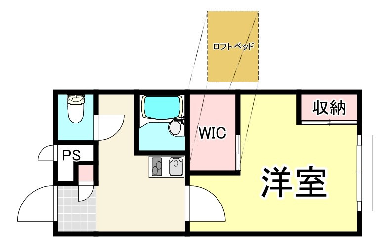 レオパレスサンハイム東難波の間取り