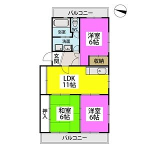 【間取り】 | ヴィラージュ曰佐 | 現況優先です。