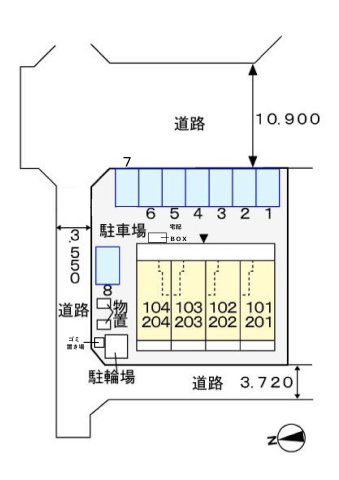 マ－ベラス・ウィングの区画図