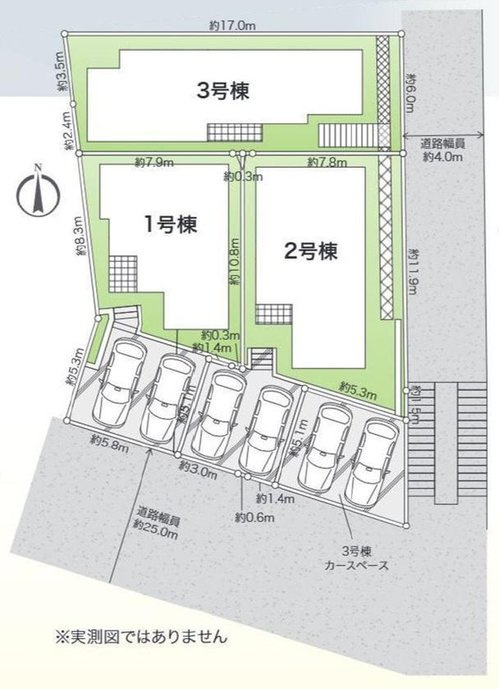 【横浜市戸塚区下倉田町1756-70全3棟新築戸建て】★仲介手数料無料★（豊田小学校・豊田中学校）の区画図