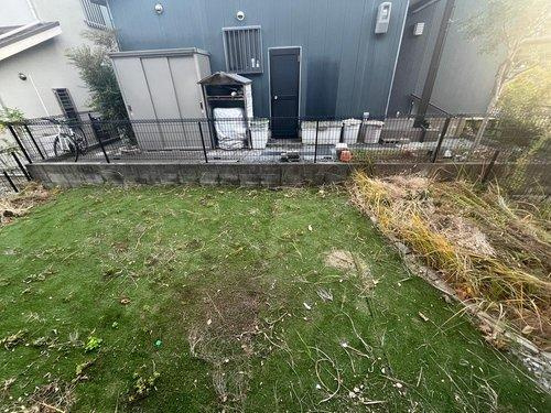 熊取町つばさが丘北3丁目戸建ての庭|お庭の付いた物件です