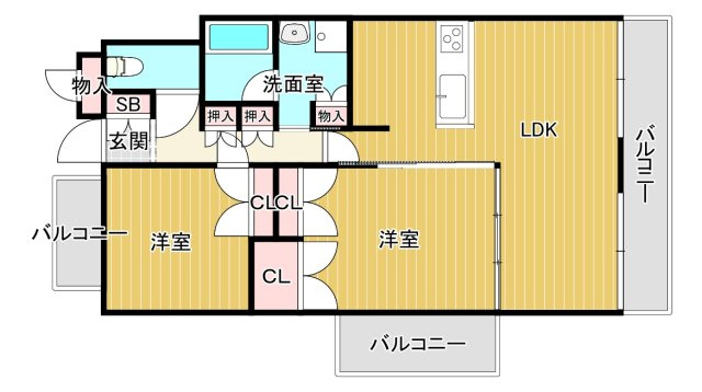 【間取り】 | ソルジェンテ高殿