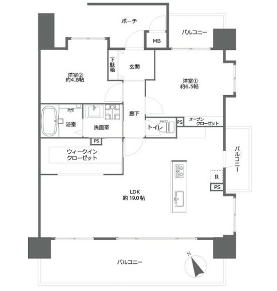 【間取り】 | アプローズ東那珂　２番館☆仲介手数料無料☆