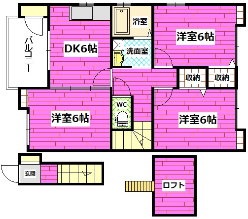 シャルム西浜の間取り