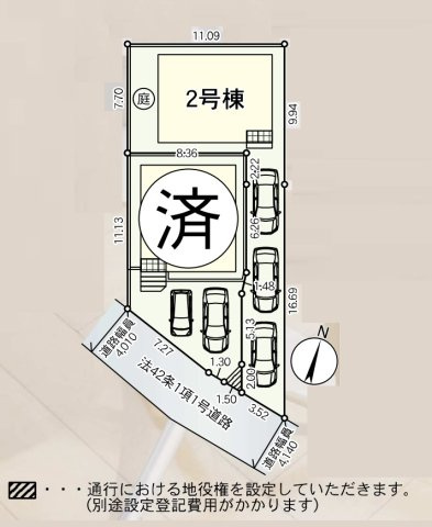【区画図】 | 福岡市南区高木2丁目第3　2号棟（全2棟）【仲介手数料無料・0円】 | 区画図です。2号棟