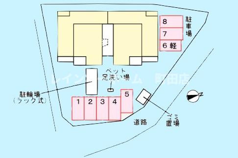 グリシーヌ※初期費用分割あと払いサービス利用可能物件の区画図