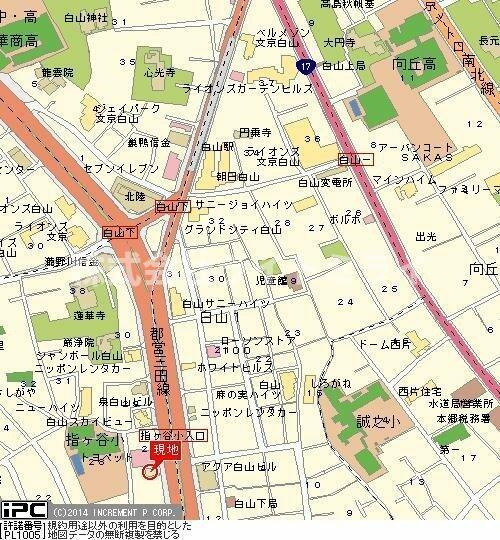 菱和パレス文京白山の地図| 