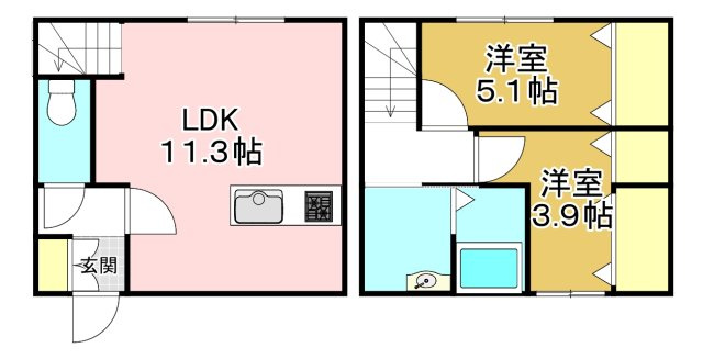 アイナス A棟の間取り