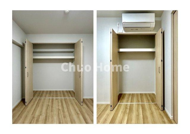 綾瀬プルミエの収納|居室にはクローゼットを完備し、自由度の高い家具の配置が叶うシンプルな空間です。お子様の成長と必要になる子供部屋を与えるにはぴったりの間取りですね。