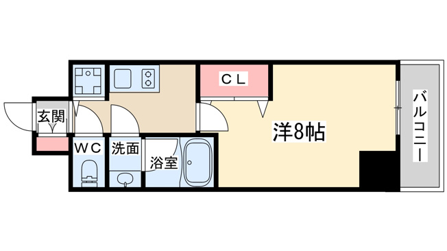 【間取り】 | ワンルーフフラットテンジンバシ