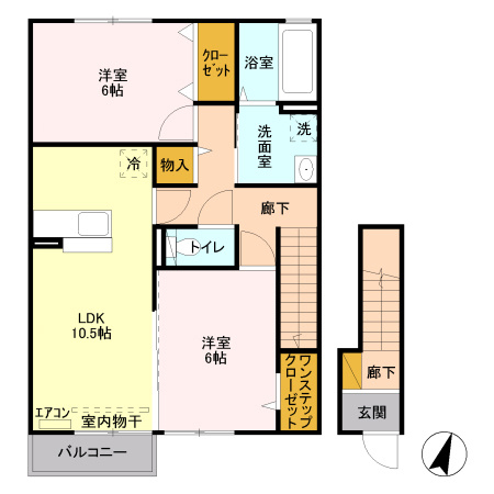 ナディア Bの間取り
