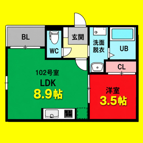 REGALESTナゴヤドーム南　名古屋市賃貸　仲介手数料無料の間取り