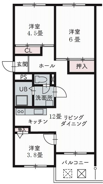 芦屋浜高層（高浜)1号棟の間取り