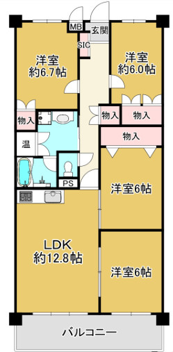 グランドパレス上須磨の間取り