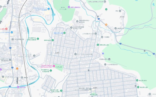 河内長野市大師町　第3期　新築一戸建ての地図