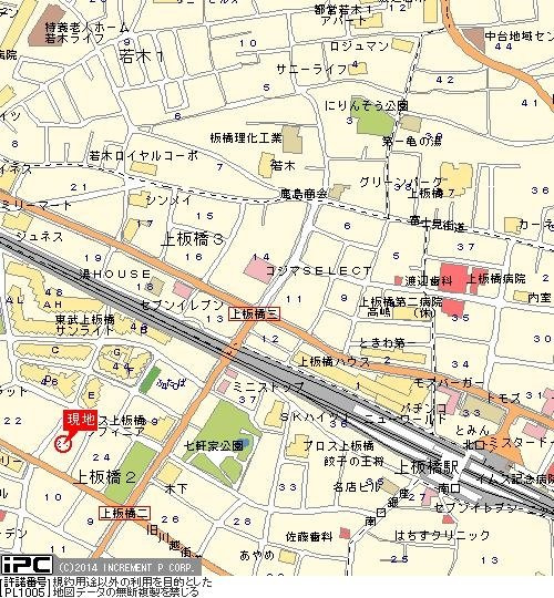 アヴィニティー上板橋の地図