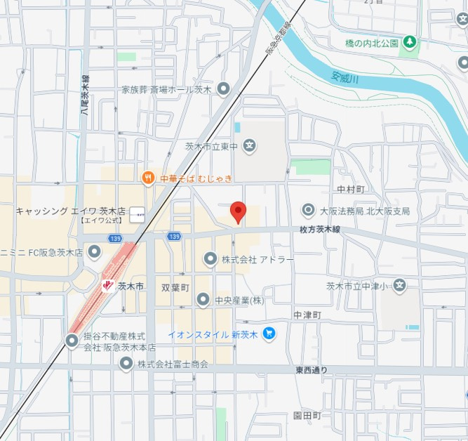 ブロッサム茨木の地図