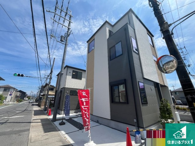 草津市平井　新築一戸建ての外観|お客様に長く安心して住んでいだだける事にこだわった家づくり！住んでからのアフターサービスにもしっかりと取り組んでいます！