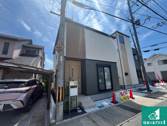 草津市平井　新築一戸建ての外観|お客様に長く安心して住んでいだだける事にこだわった家づくり！住んでからのアフターサービスにもしっかりと取り組んでいます！