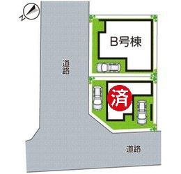 草津市平井　新築一戸建ての区画図|全２区画