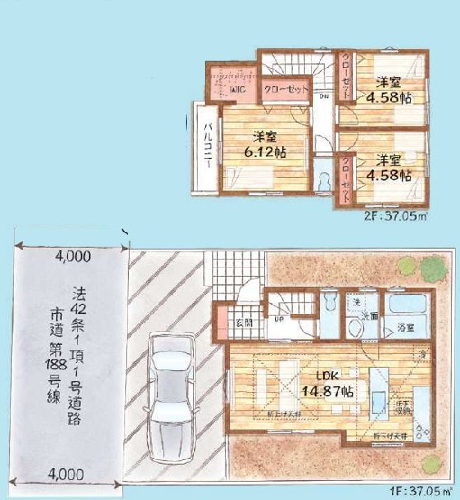 【間取り】 | 狛江市中和泉3丁目　新築戸建　全1棟